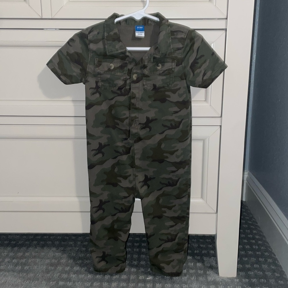Old Navy camouflage coveralls